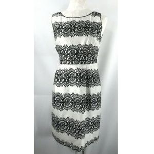 Kate Spade size 4 S DRESS Cotton Silk Black White